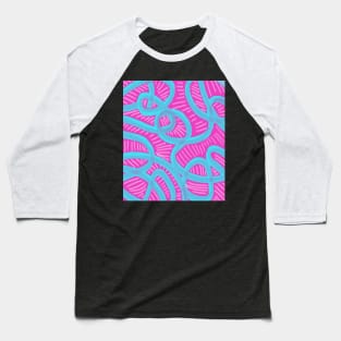 Neon Swirls Baseball T-Shirt